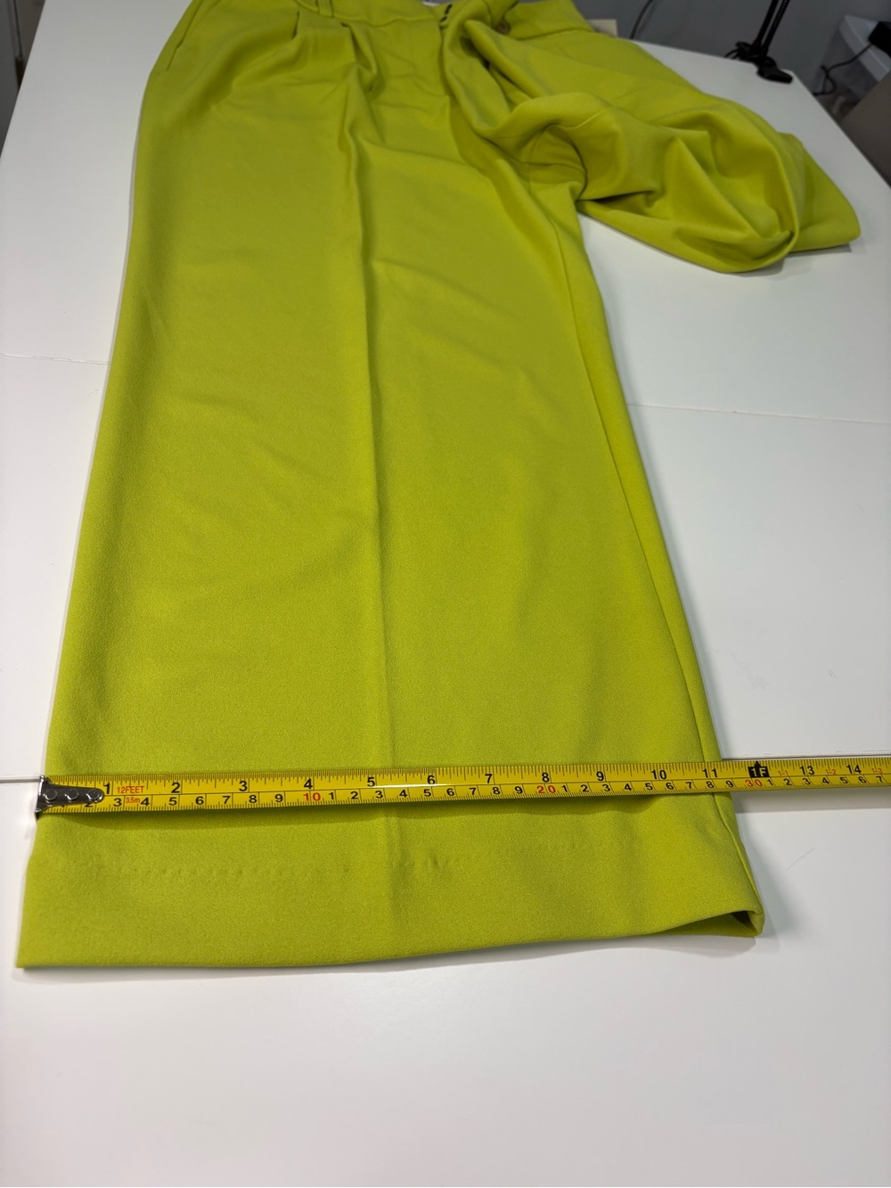 Anne Klein Chartreuse Cropped Wide-Leg Trousers - Picture 7 of 13